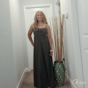 Charcoal Ruffle Maxi